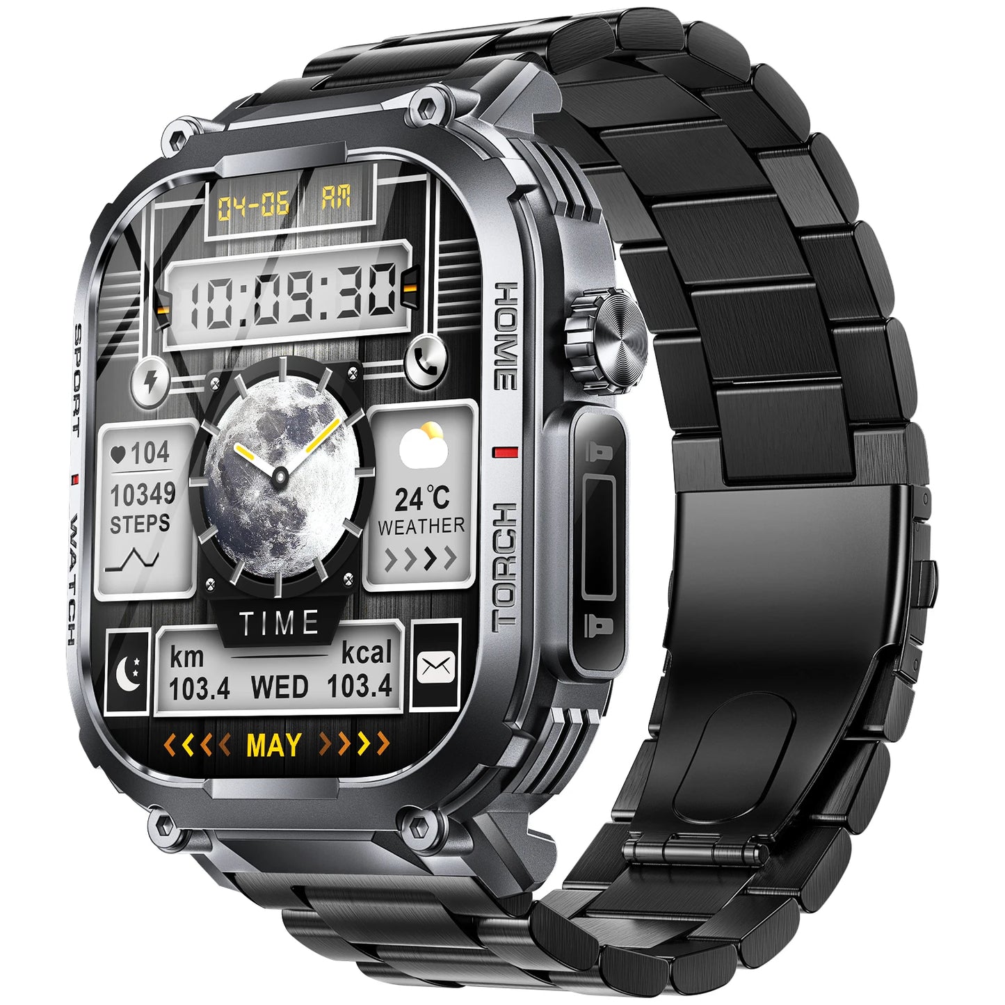 EIGIIS S320B Smart Watch Men Heart Rate Fitness Tracker
