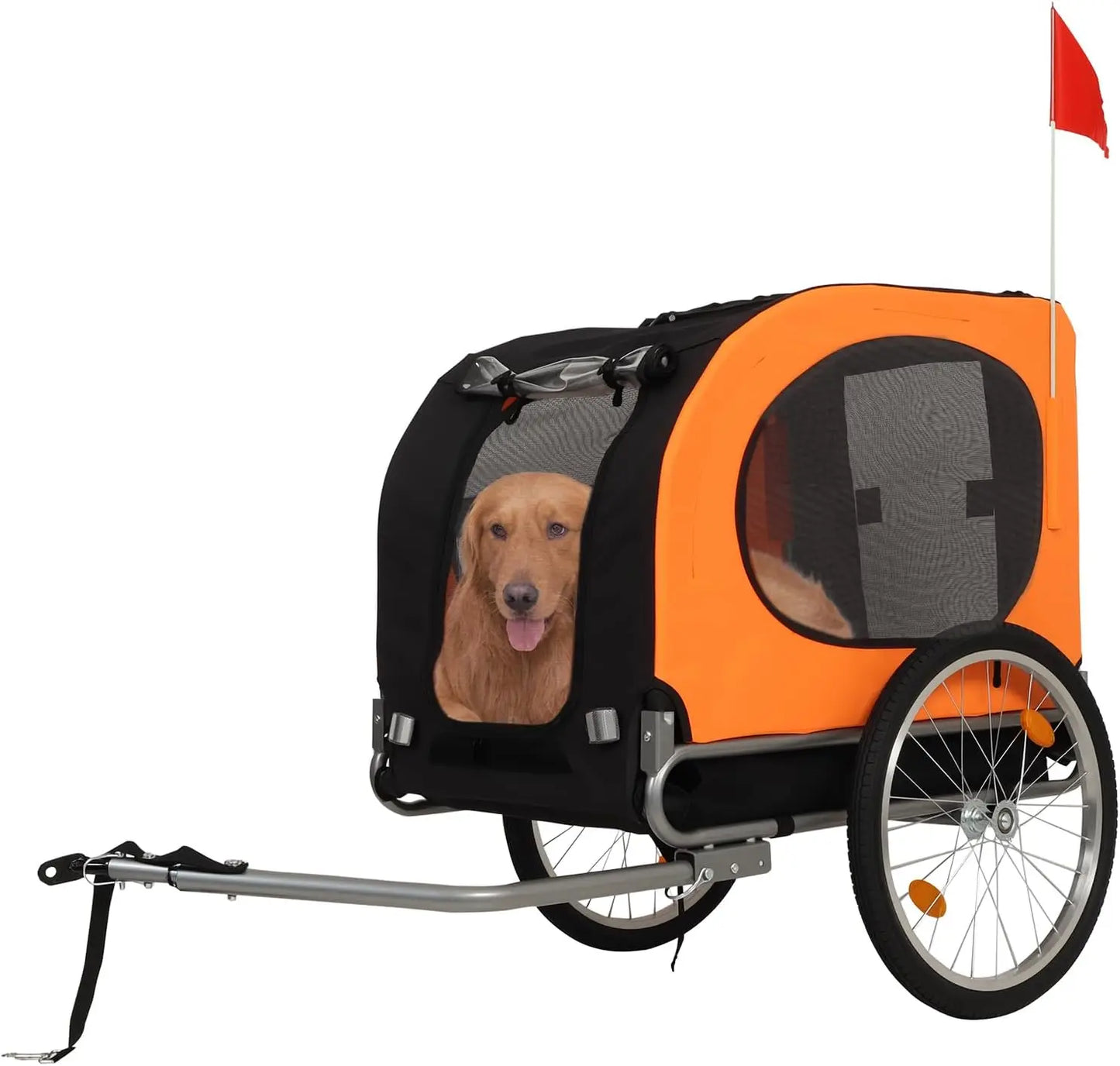 HiMISS Steel Dog Bike Trailer Folding Pet Carrier 40kg