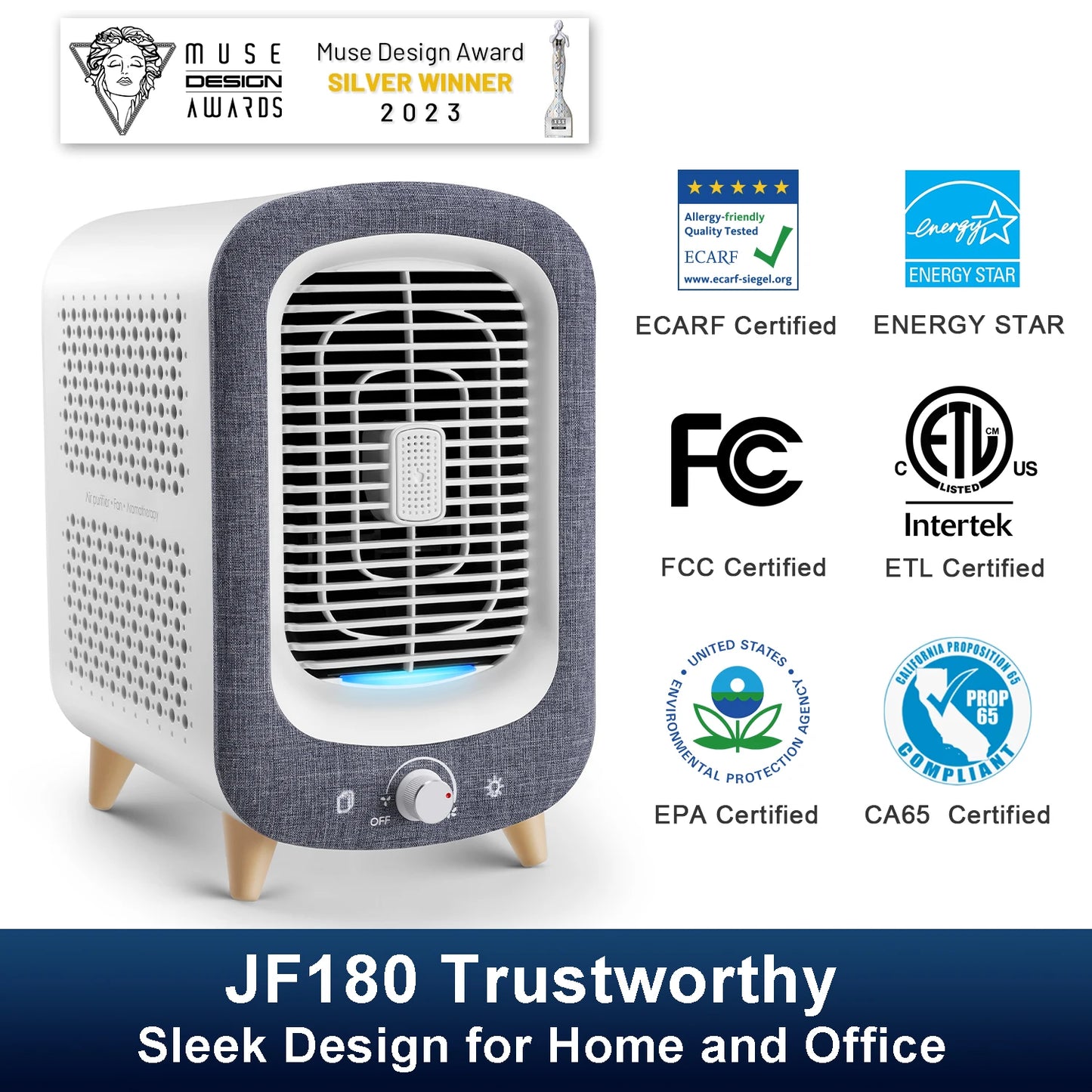 Jafanda Air Purifier HEPA Activated Carbon For Home Bedroom
