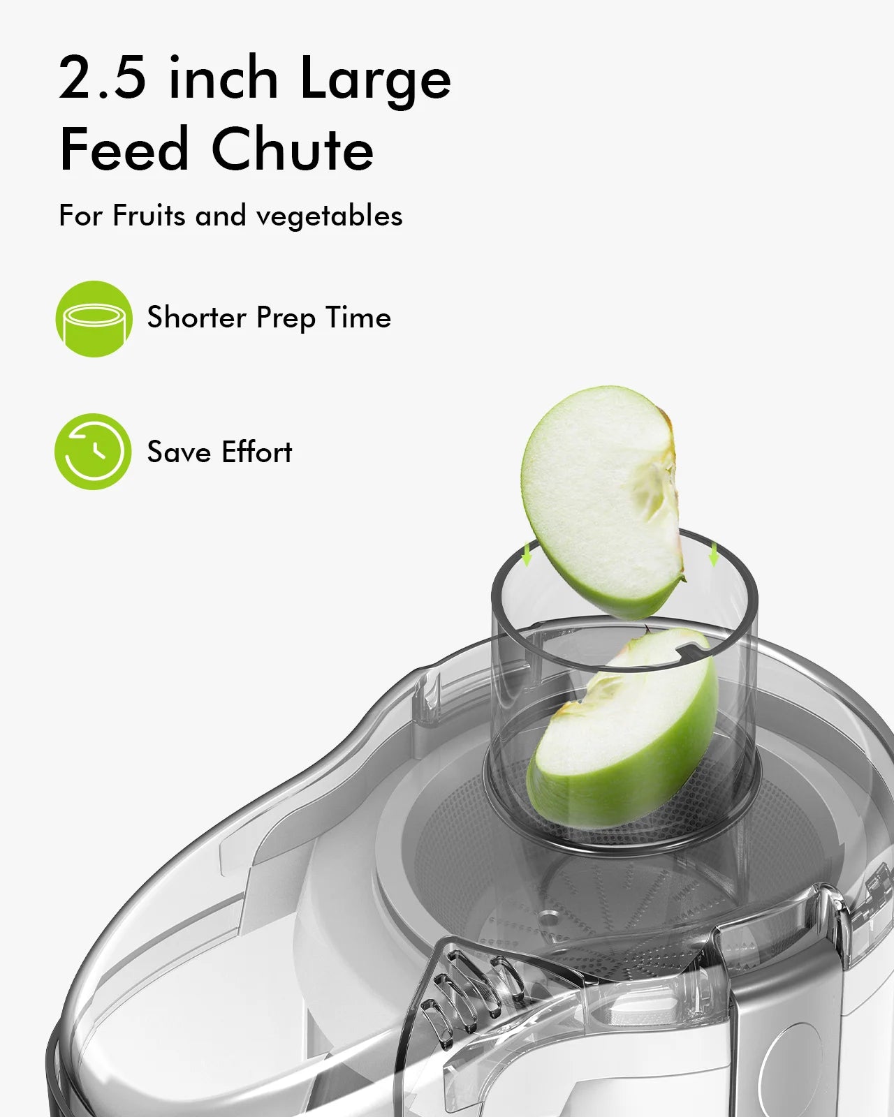 SIFENE Compact Centrifugal Juicer With 3 Speeds Easy Clean
