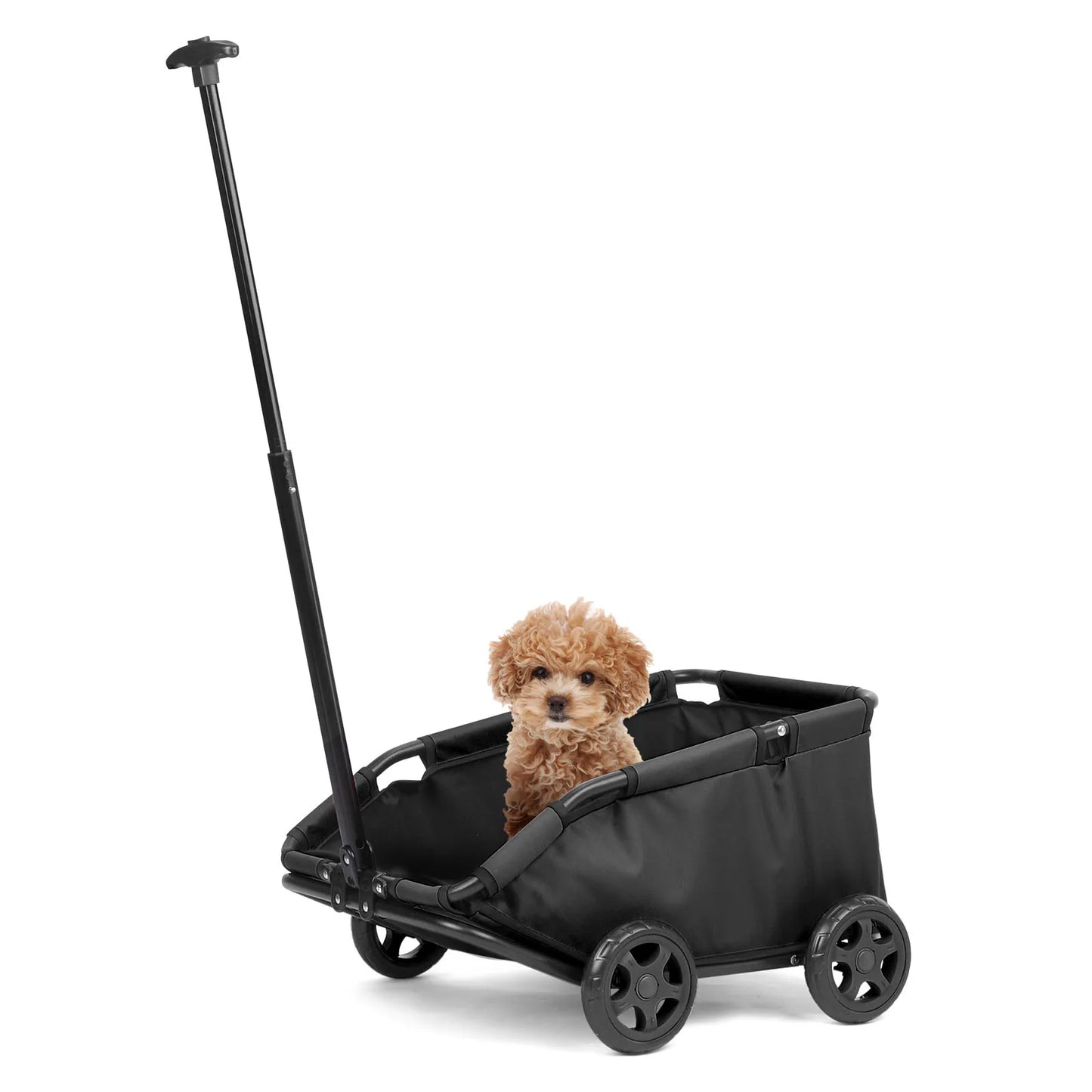 Folding Pet Stroller 4 Wheels Lightweight 360 Degree Rotation