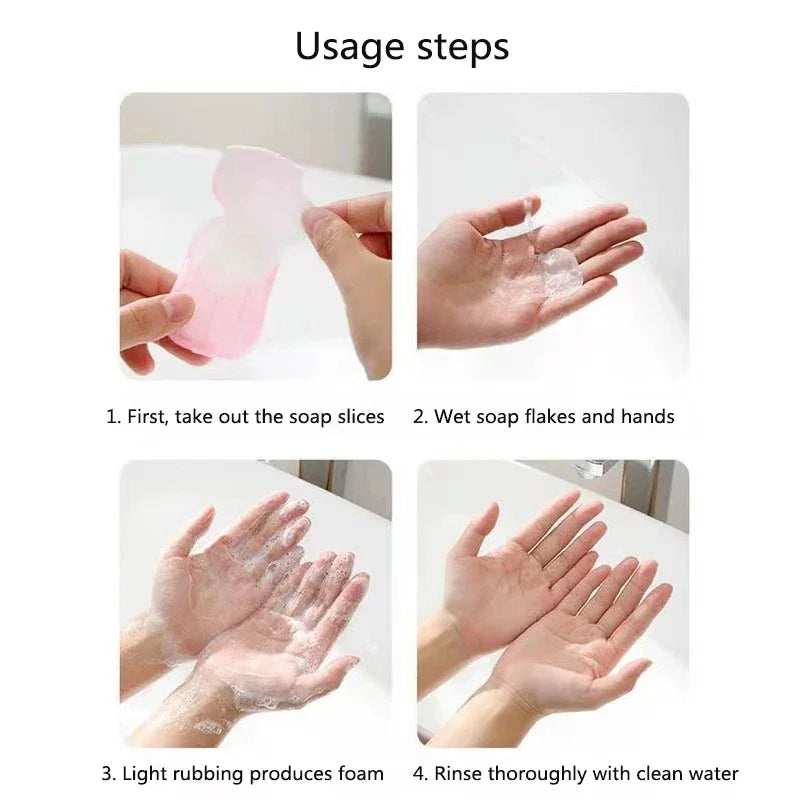 Soap Paper Portable Hand Washing Sheets Travel Scented Soap Tablets
