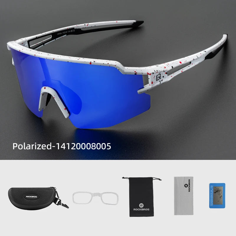 ROCKBROS Photochromic Polarized Cycling Glasses Built In Myopia Frame