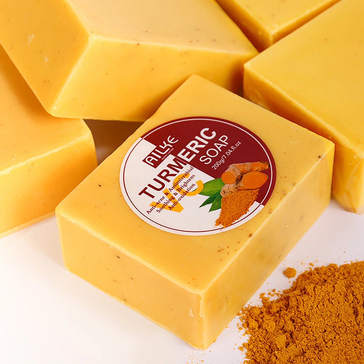 AILKE Turmeric Soap Bar Brightening Acne And Skin Tone