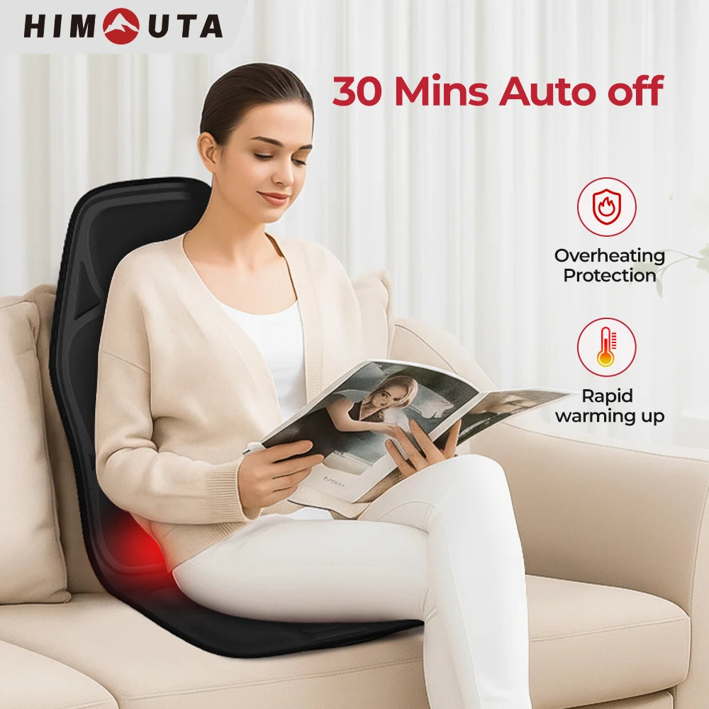 HIMOUTA Electric Back Massager Full Body Chair Cushion with Heat