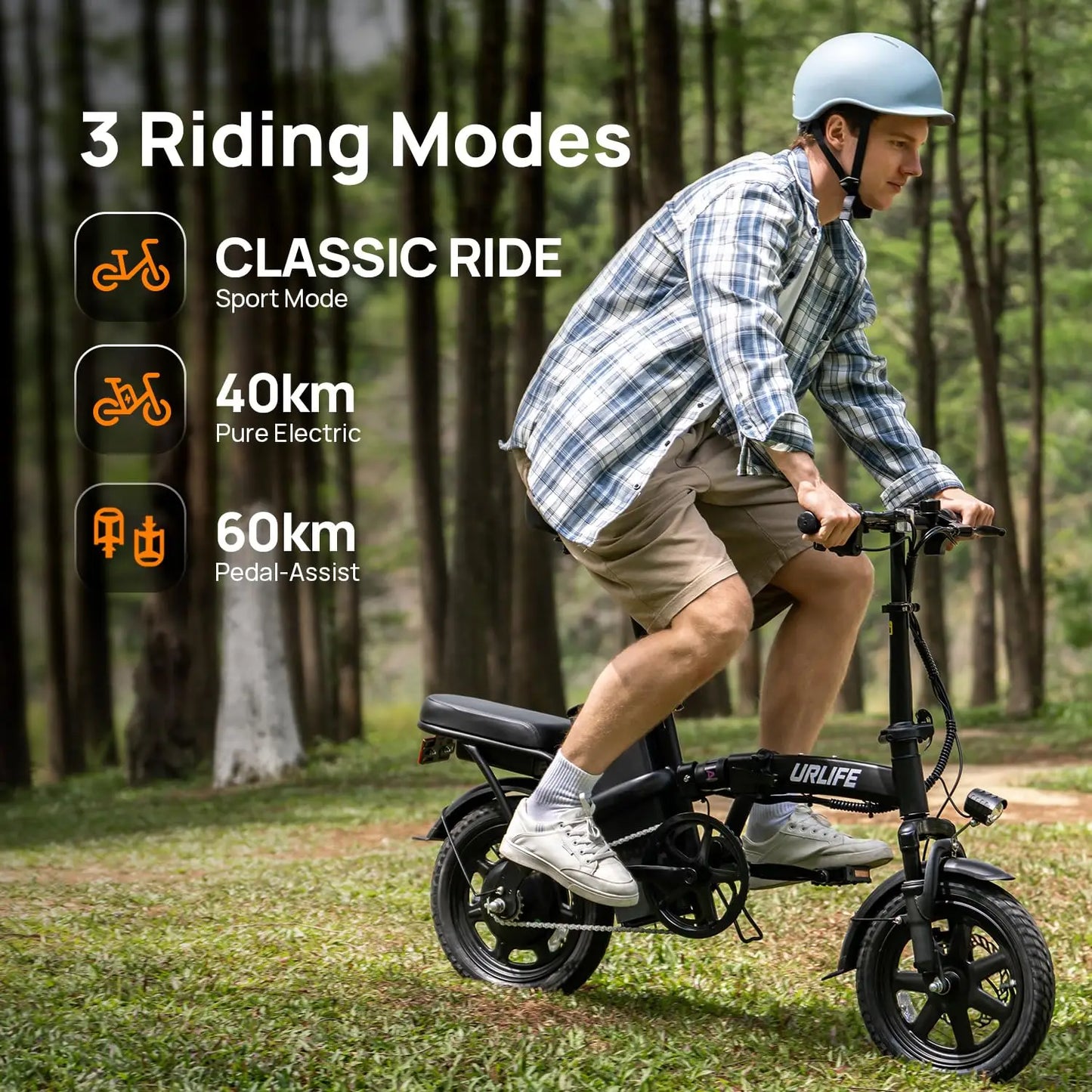 URLI Foldable Electric Bicycle For Adults With 500W Peak Motor