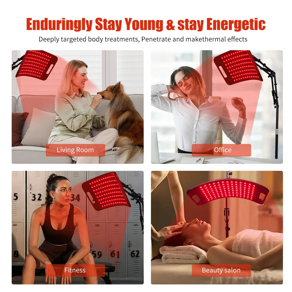 Near Infrared Light Therapy Panel With Adjustable Stand and Timer