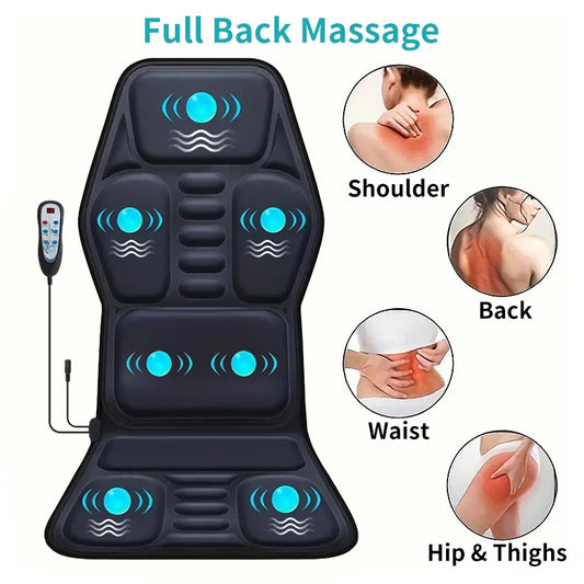 HIMOUTA Electric Back Massager Full Body Chair Cushion with Heat