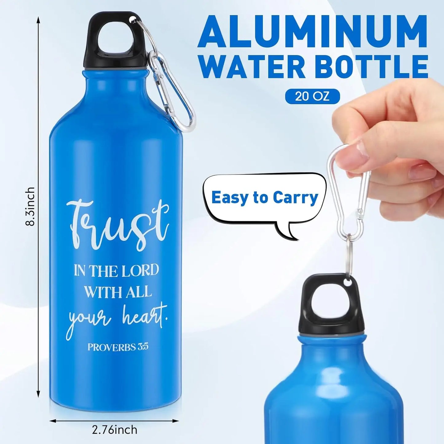 XMSJ Aluminum Water Bottles Bible Verse Gift Set 10 Pack
