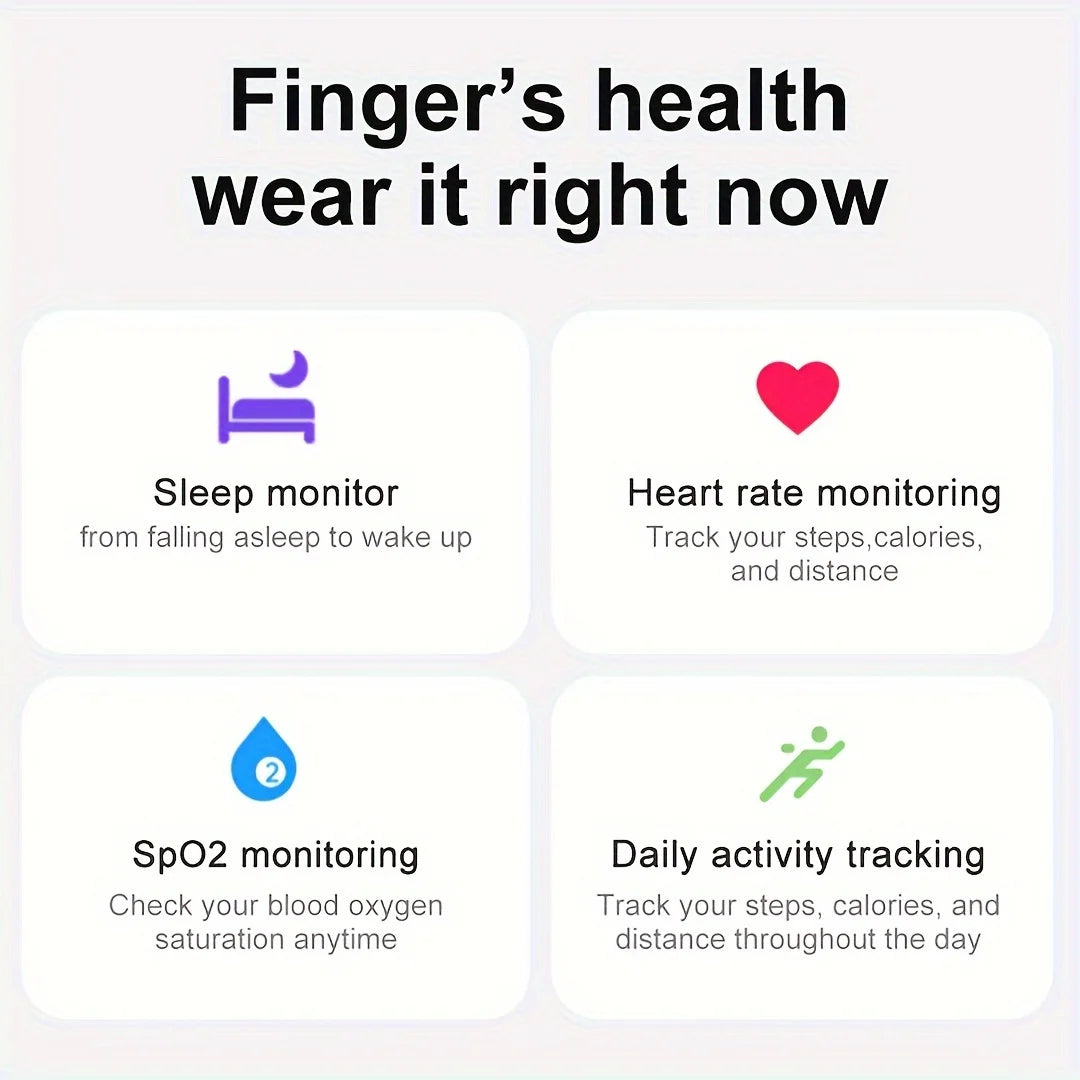 Smart Ring Activity Tracker Stainless Steel Wireless Step Counter