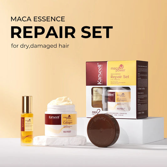 Karseell Collagen Hair Mask And Argan Oil Hair Serum Set For All Hair Types