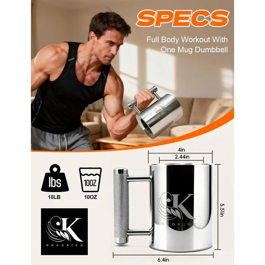 XMSJ Mug Dumbbell Heavyweight Coffee Cup For Strength Training