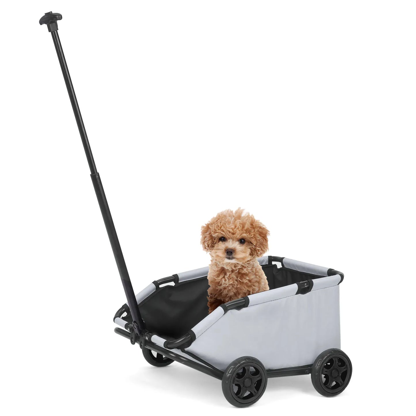 Folding Pet Stroller 4 Wheels Lightweight 360 Degree Rotation