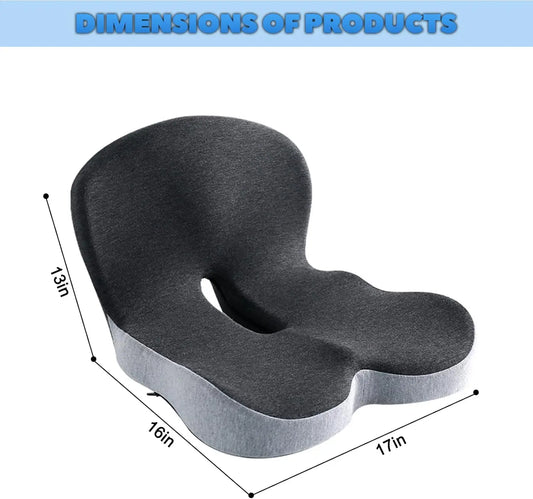 NONECN Memory Foam Office Chair Seat Cushion With Backrest