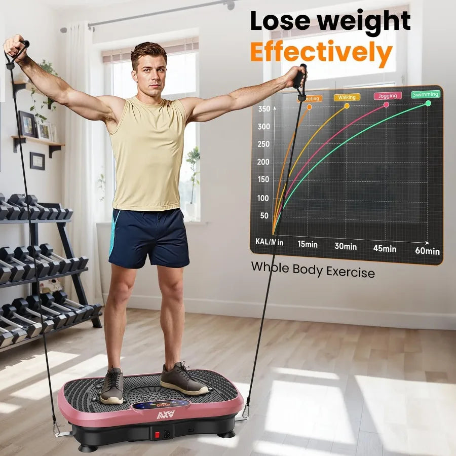 XMSJ Vibration Plate Fitness Platform Exercise Machine Full Body Workout