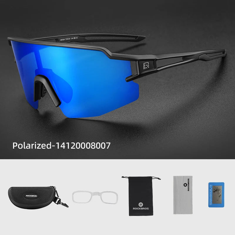 ROCKBROS Photochromic Polarized Cycling Glasses Built In Myopia Frame