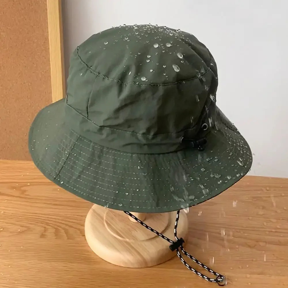 NONECN Summer Sun Protection Waterproof Panama Hat With Storage Bag