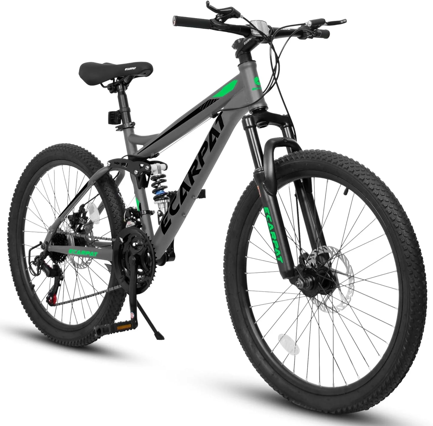 Ecarpat Dual Full Suspension Mountain Bike 21 Speed Disc Brakes