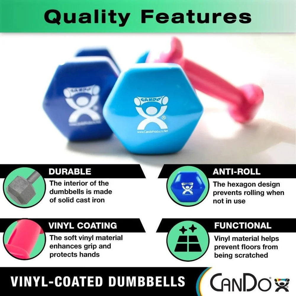 3 Pound Vinyl Dumbbell Pair
