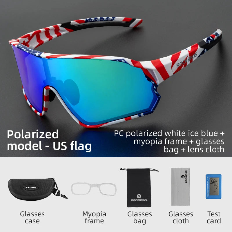 ROCKBROS Polarized Cycling Glasses for MTB Road Bikes UV400 Protection