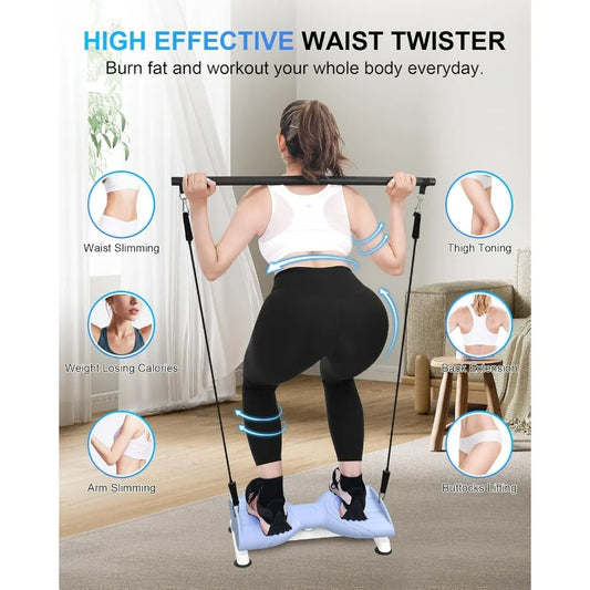 Waist Twister Machine Exercise Noiseless Ab Workout Fitness Tool 330Lbs