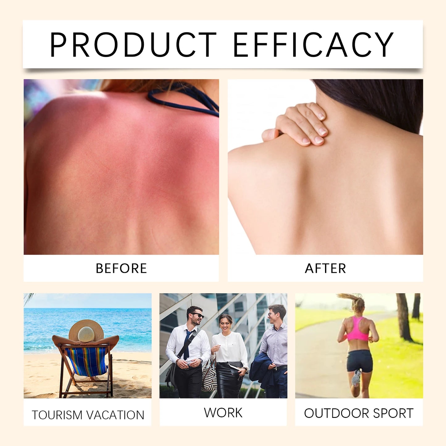 OUHOE Beef Tallow Sunscreen UV Protection Face Moisturizer