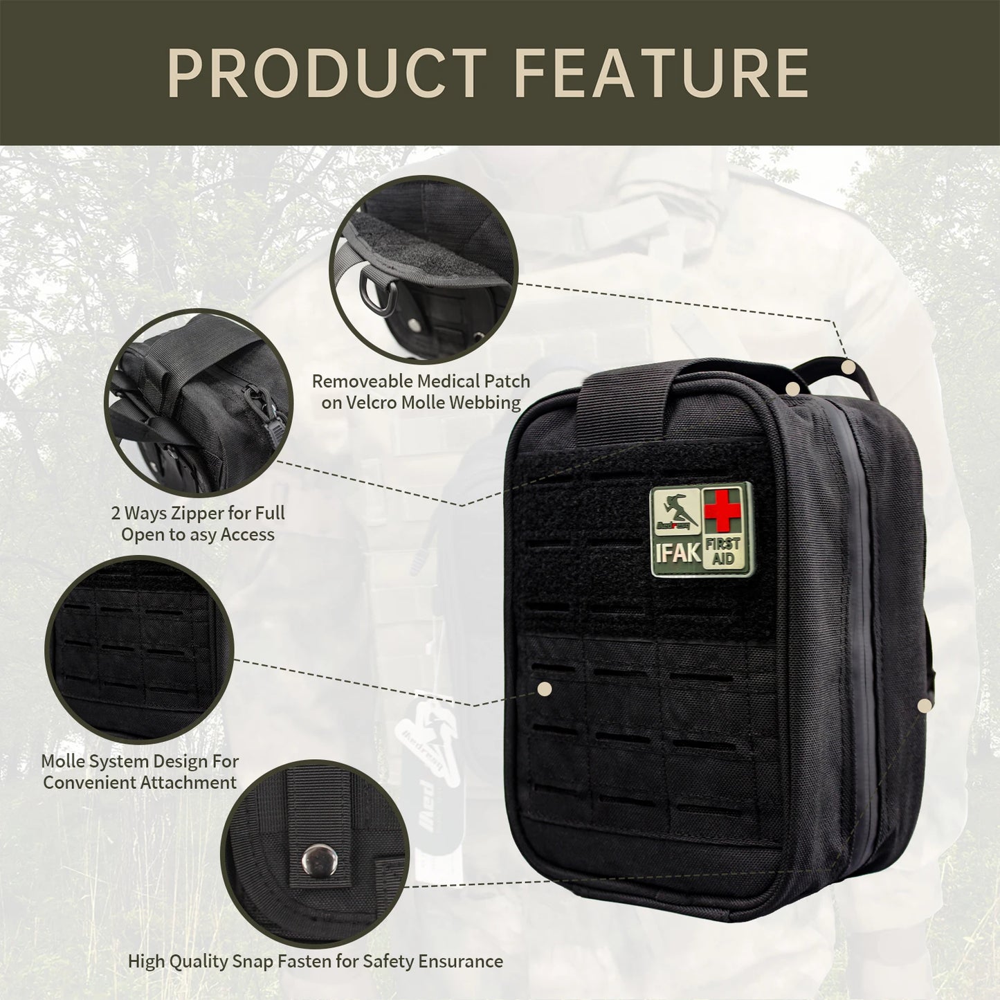 Medresq IFAK First Aid Kit Emergency Bleeding Control For Car