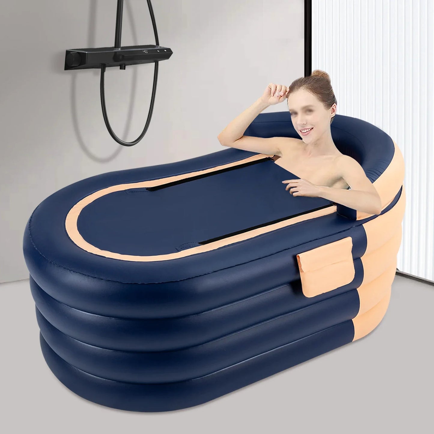 Inflatable Adult Bathtub With Wireless Electric Pump For Bath