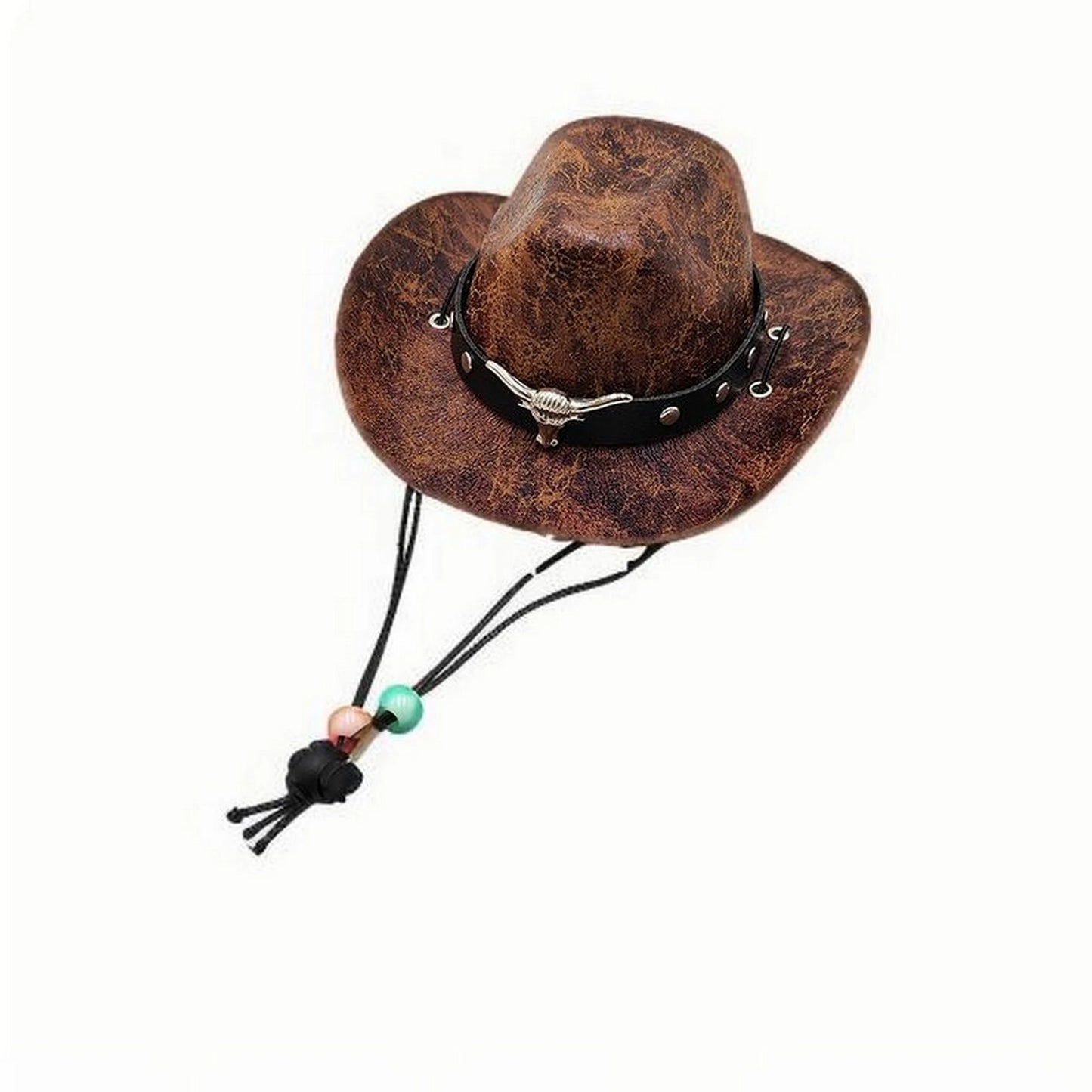 Pet Cowboy Hat With Bandana Set Adjustable Western Costume