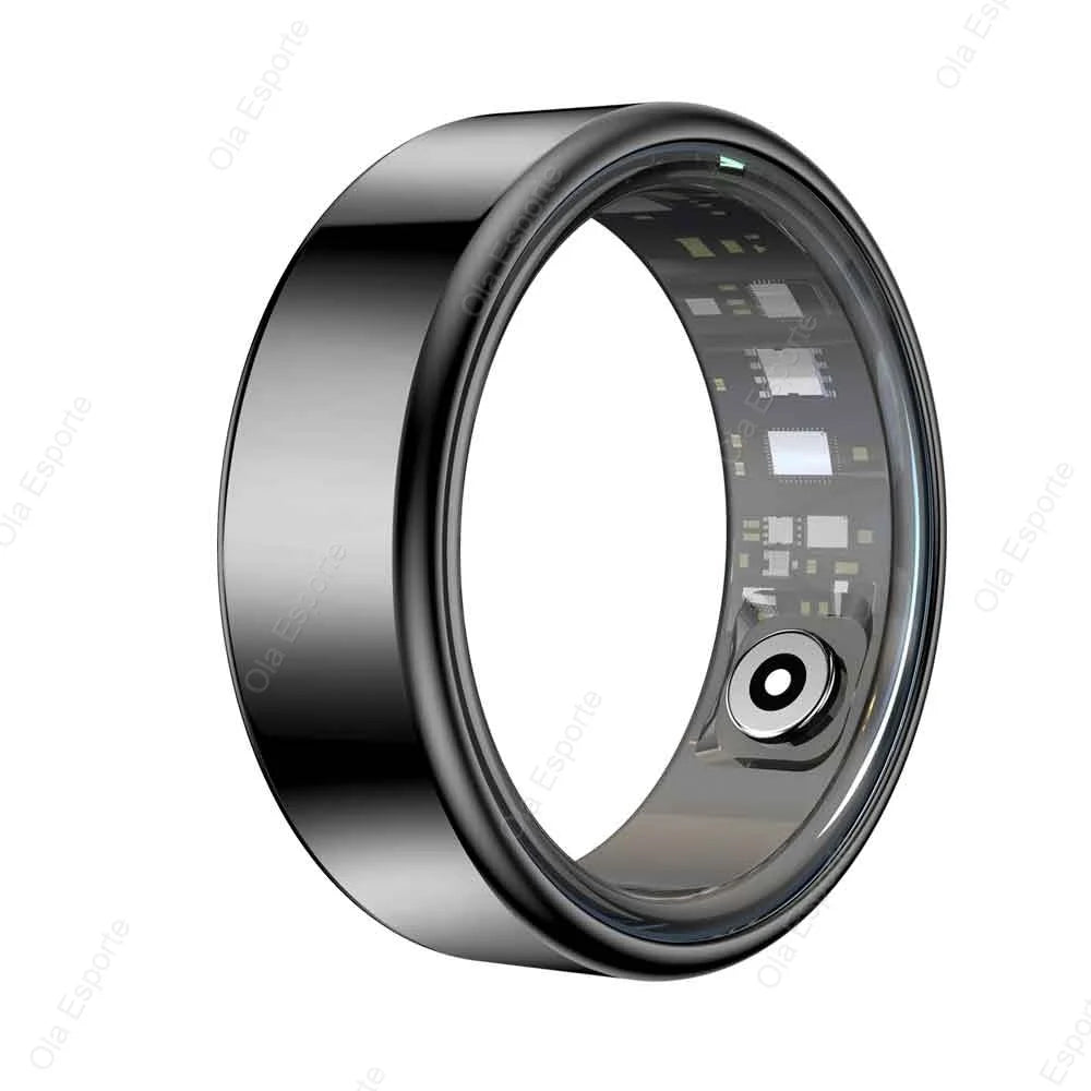 Smart Ring With Heart Rate Blood Oxygen Sleep Monitor IP68 5ATM Waterproof