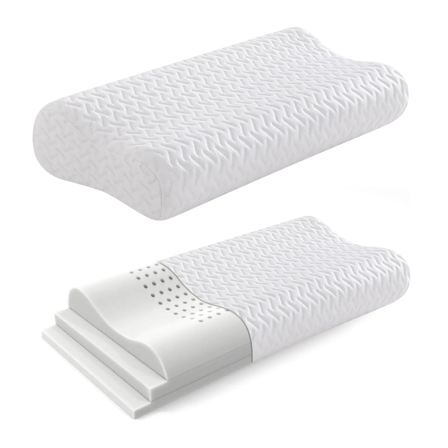 NONECN Hcore Ergonomic Memory Foam Pillow for Neck Pain Relief
