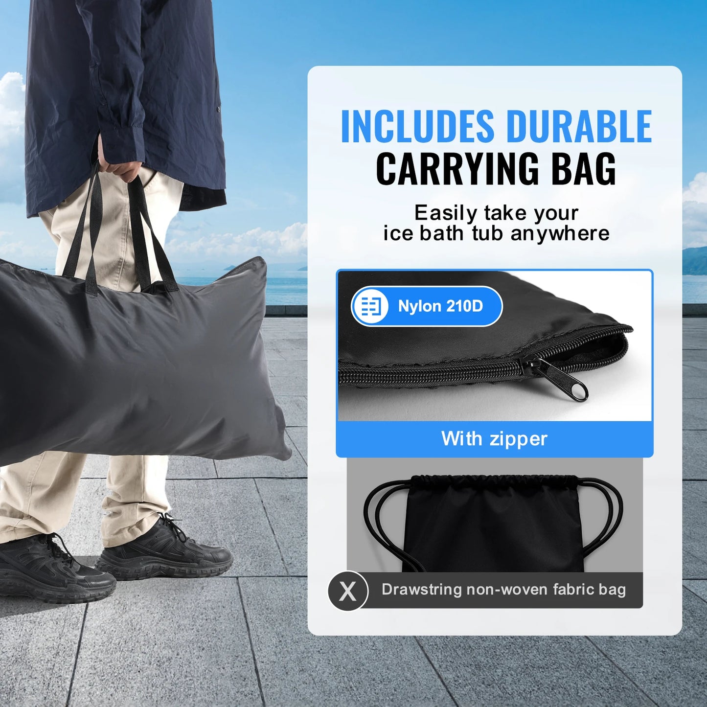 Portable Folding Ice Bath Tub For Cold Water Therapy