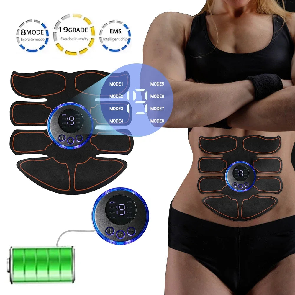 Raiuleko 8 Modes EMS Wireless Muscle Stimulator Fitness Trainer Abs