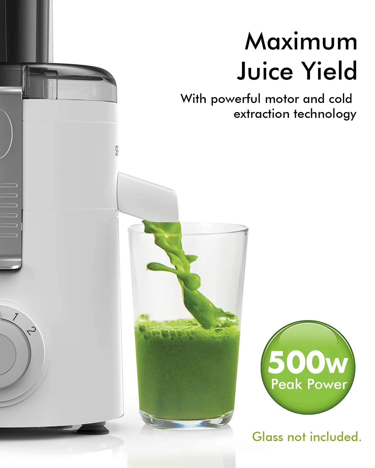 SIFENE Compact Centrifugal Juicer With 3 Speeds Easy Clean