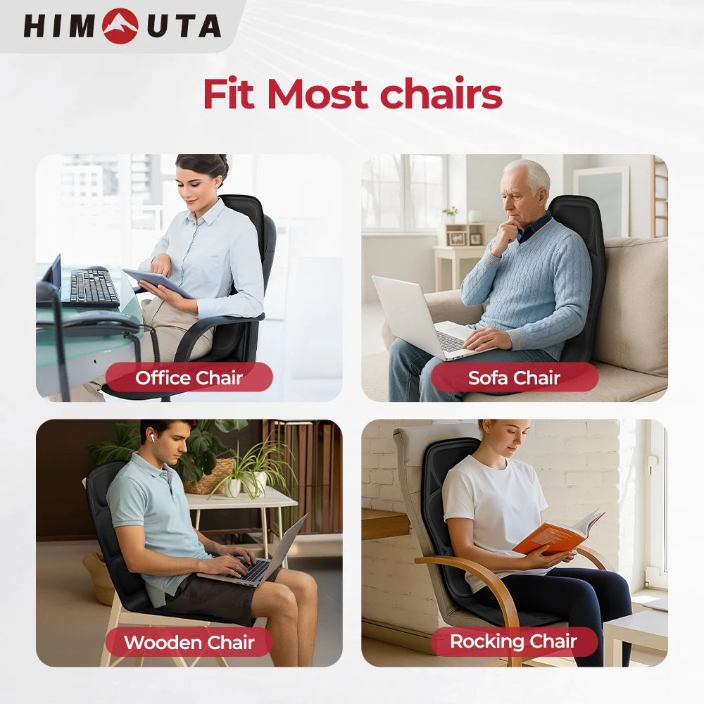 HIMOUTA Electric Back Massager Full Body Chair Cushion with Heat