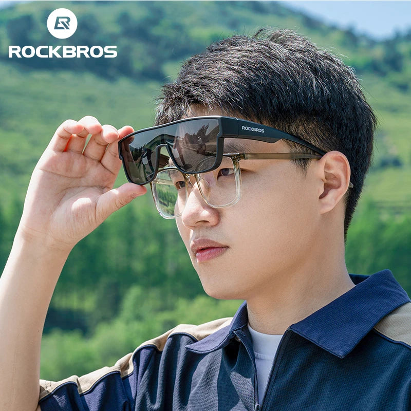 ROCKBROS Polarized Cycling Glasses UV400 Myopia Dual Wear