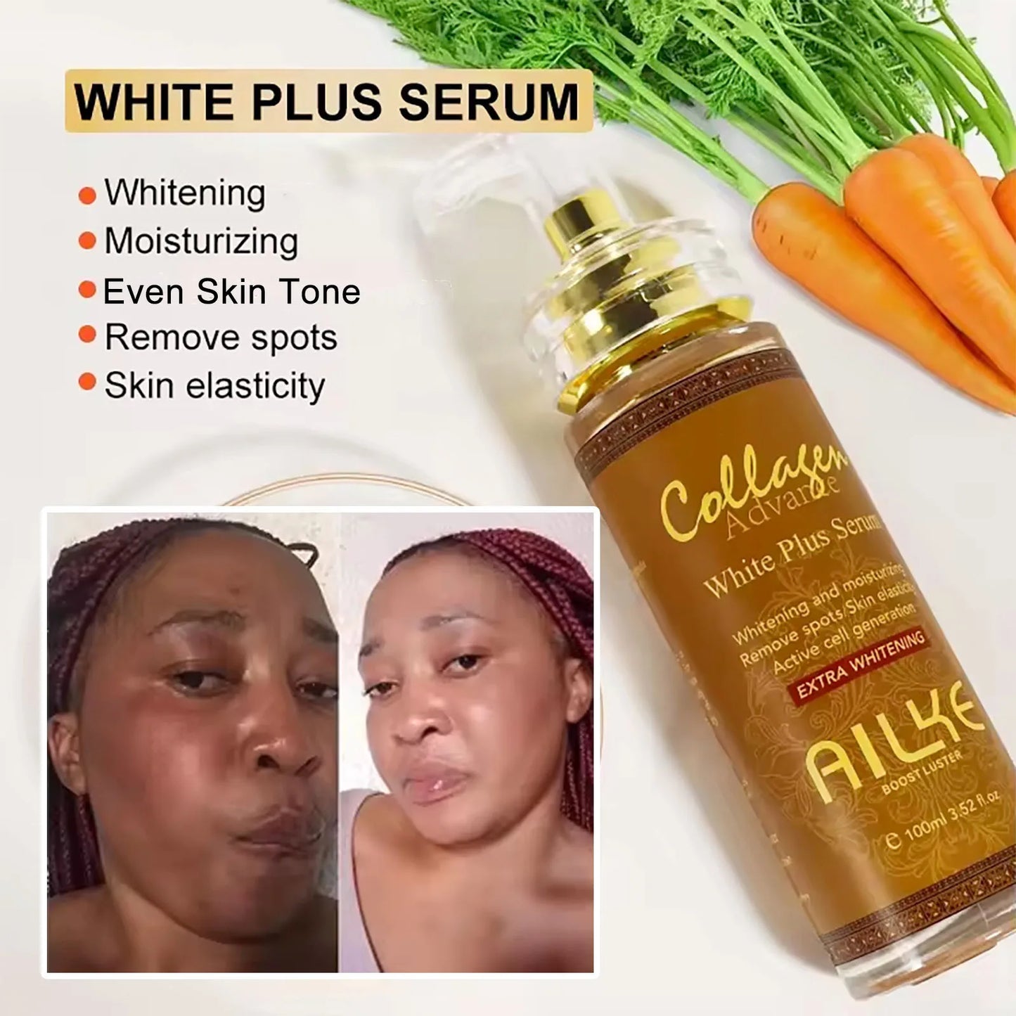 AILKE Collagen Skin Care Kit Whitening And Dark Spot Corrector