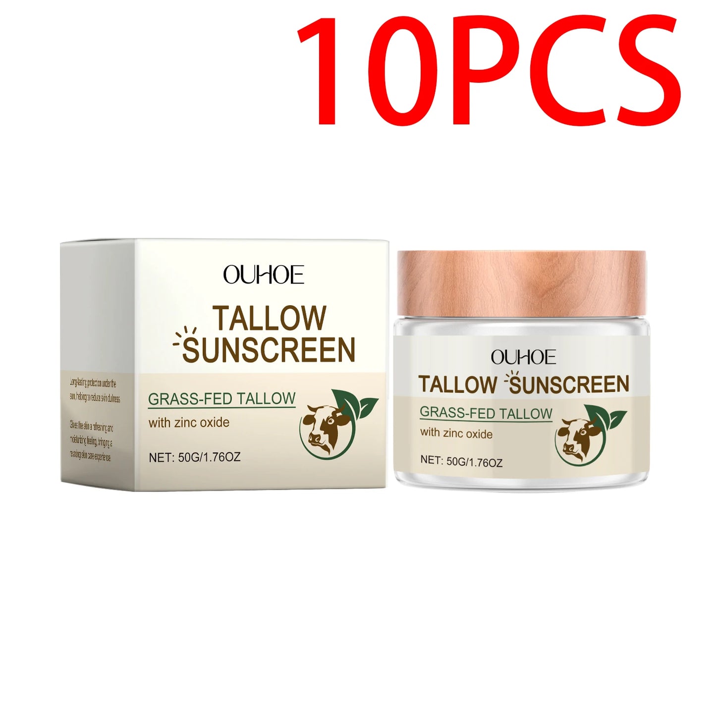 OUHOE Beef Tallow Sunscreen UV Protection Face Moisturizer
