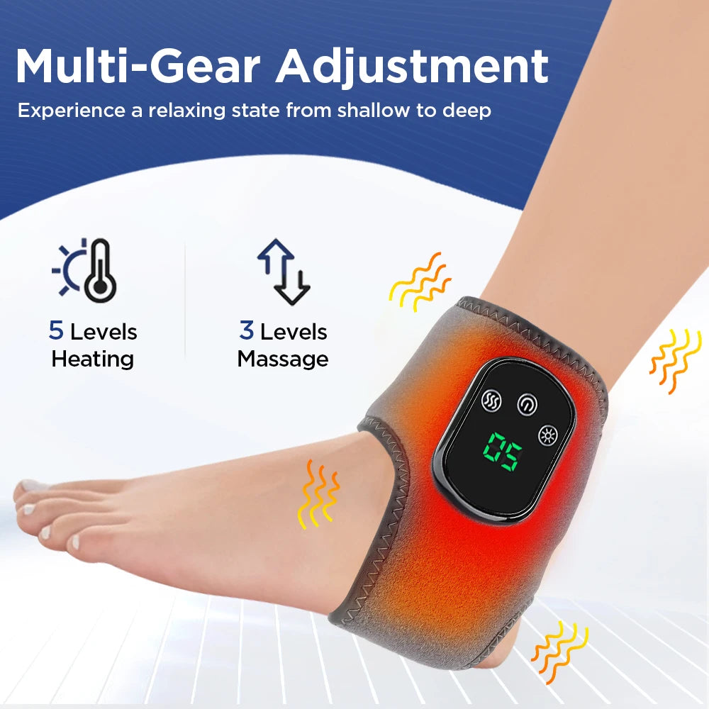 PASTSKY Electric Foot Massager With Heated Vibration And Ankle Protection