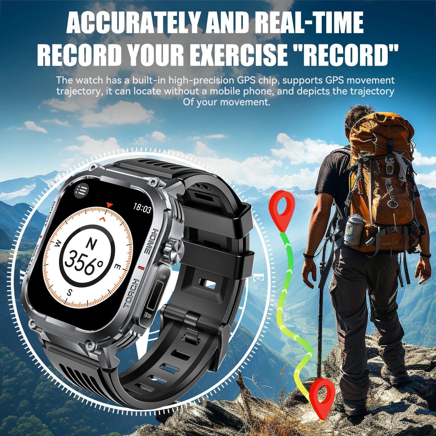 EIGIIS S320B Smart Watch Men Heart Rate Fitness Tracker