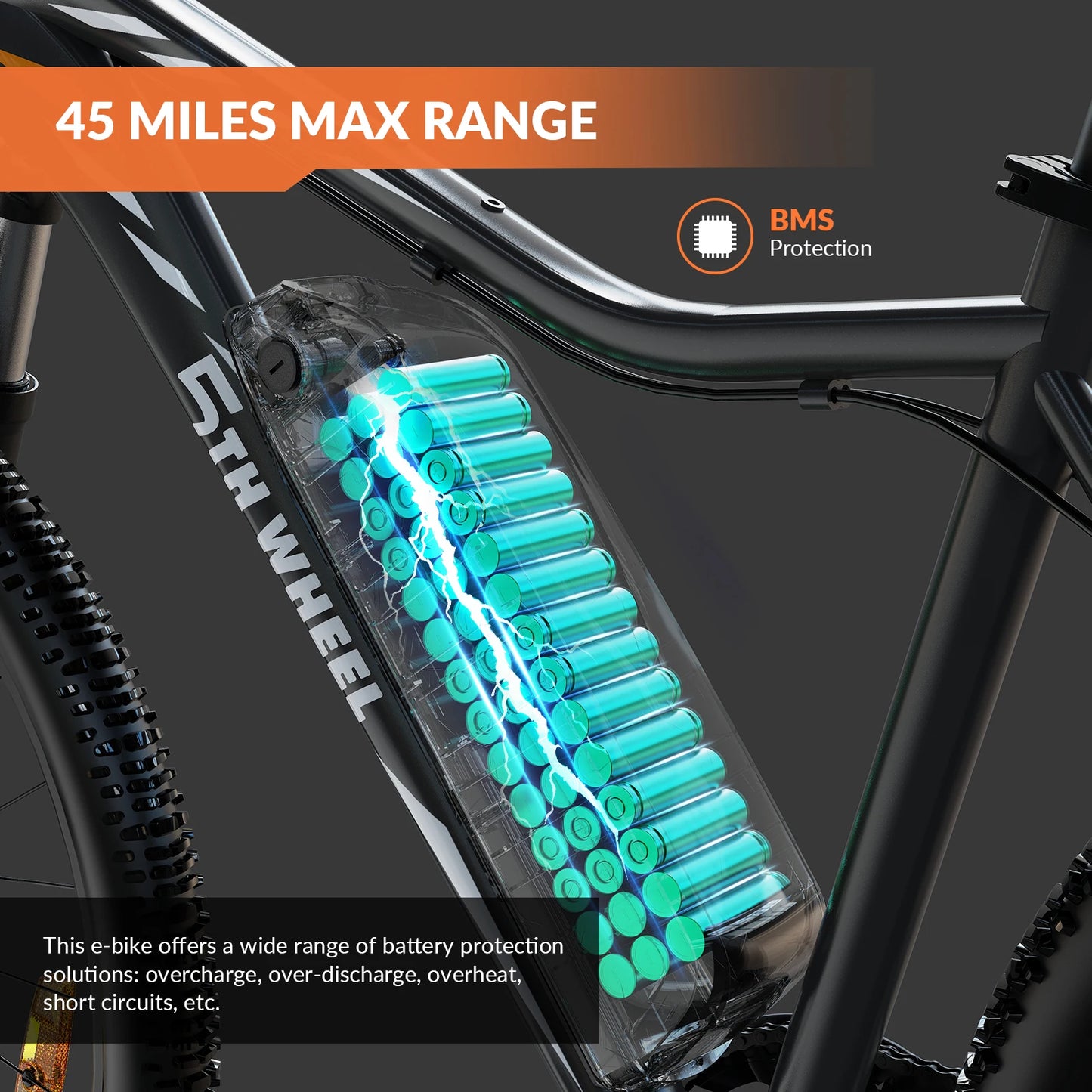 5th Wheel AB17 Electric Bike With 700W Peak Motor Performance