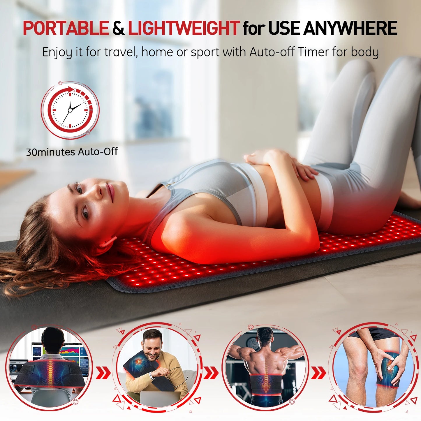Astarexin Infrared Light Therapy Heating Pad for Body Pain Relief