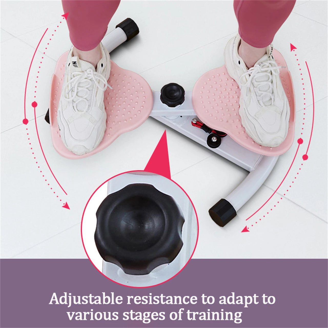 Waist Twisting Board With Ring Resistance Band For Home Fitness