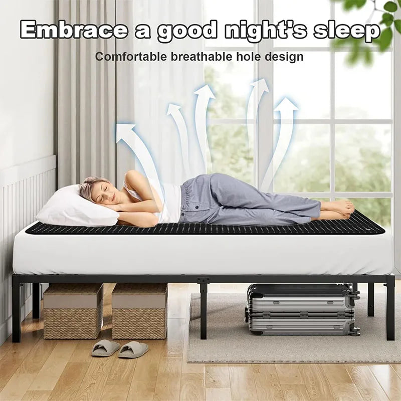 Anti Slip PU Leather Grounding Mat for Bed with Cord