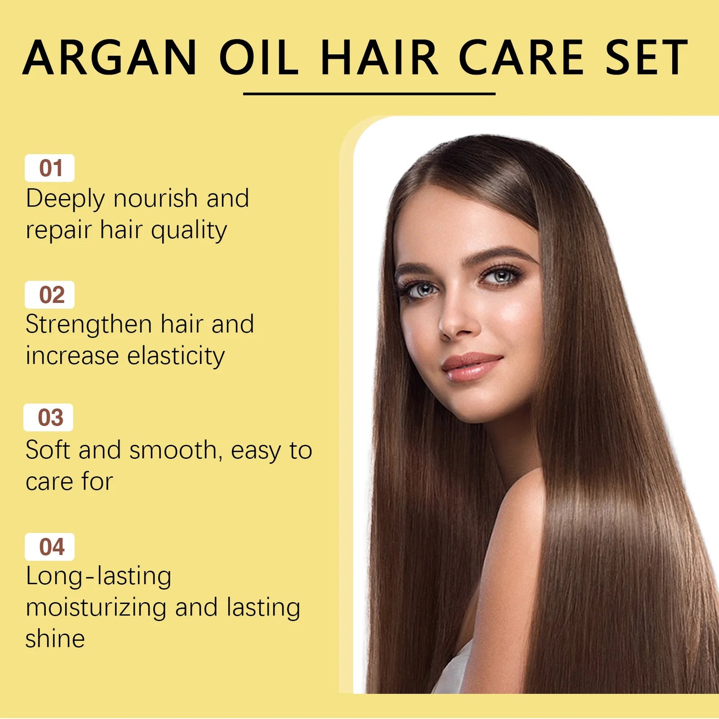 HOEGO Argan Oil Shampoo and Conditioner Set for Damaged Hair