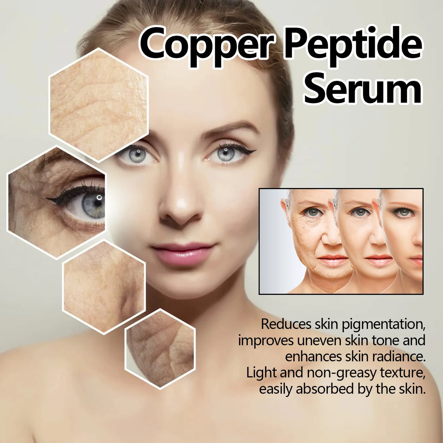Eelhoe Copper Peptide Facial Serum Anti Aging Moisturizing Firming