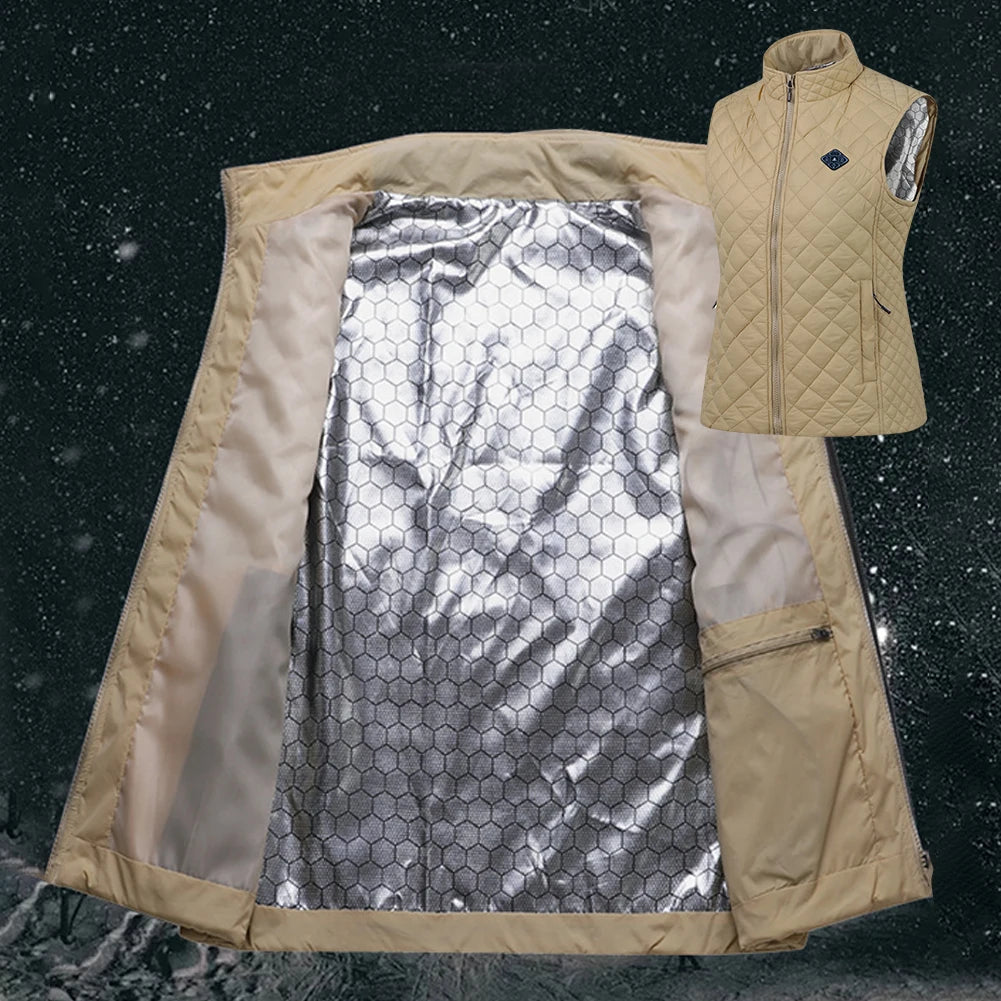 NONECN 21 Zone USB Heated Vest Cotton Jacket For Women