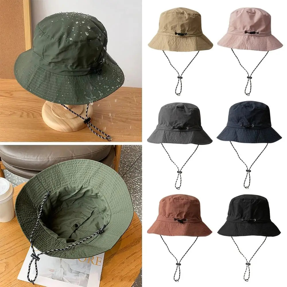 NONECN Summer Sun Protection Waterproof Panama Hat With Storage Bag