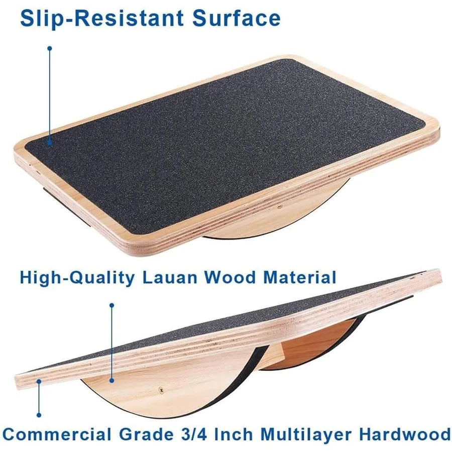 SHXI Wooden Balance Rocker Board For Under Desk Use