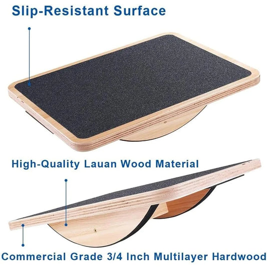 SHXI Wooden Balance Rocker Board For Under Desk Use